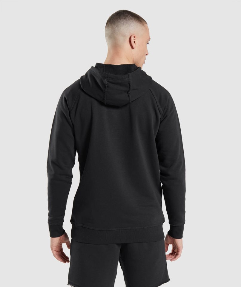 Men's Gymshark Legacy Hoodie Black | CA 8571A6